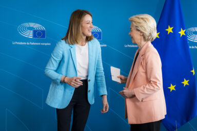Two EUrpean Presidents, Ursula von der Leyen (EC) and Roberta Metsola (EP)
