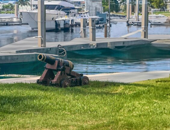 An old cannon sitting on a lawn. Not precisely the defence Europe needs.