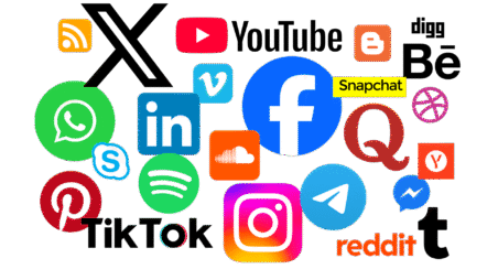 Collection of social media icons