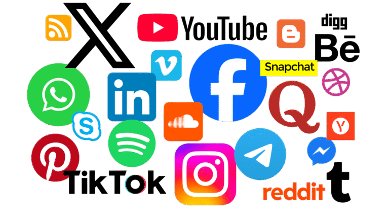 Collection of social media icons