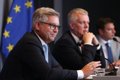 EU Commissioner for Home Affairs and Migration at Home Affairs Council in Luxembourg.