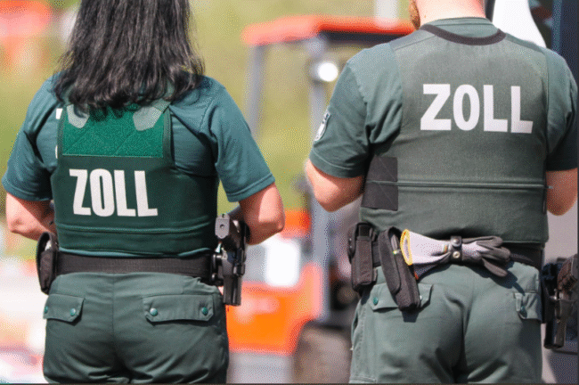 German customs officers on duty.