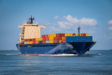 container ship at sea