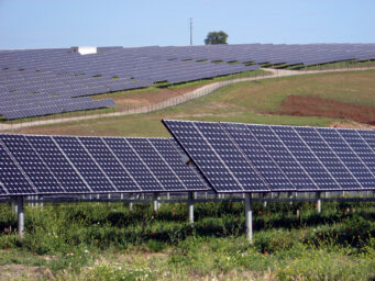 Solar plants are important sources of green energy especially in southern Europe (Solar Power Plant Serpa in Portugal).