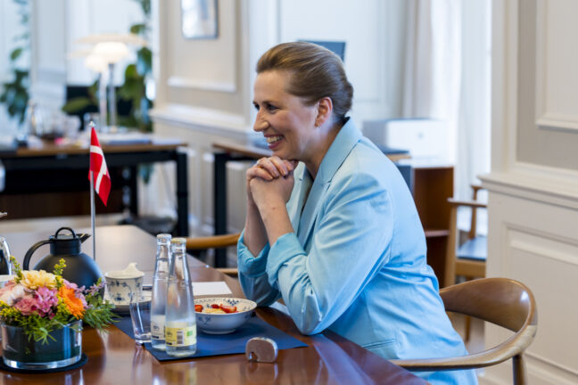 The Danish PM Mette Frederiksen.
