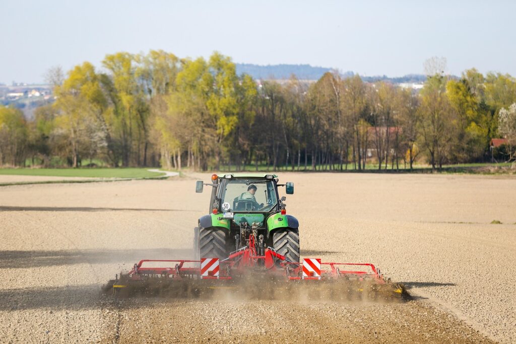 tractor in the field