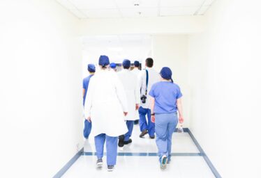 Medical staff in the hallway