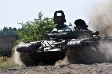 tank in a battlefield