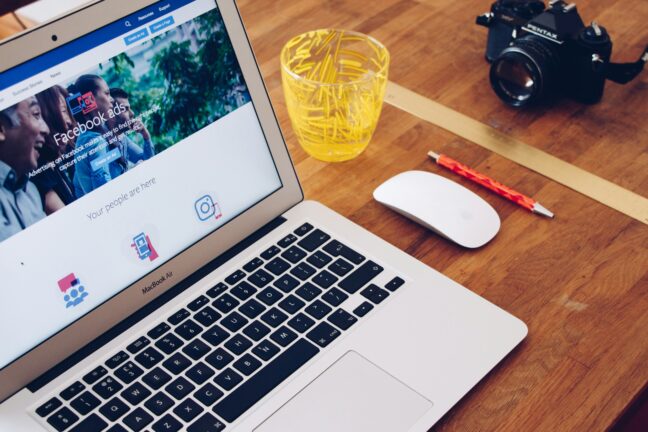 Laptop with Facebook Ads Photo: Unsplash