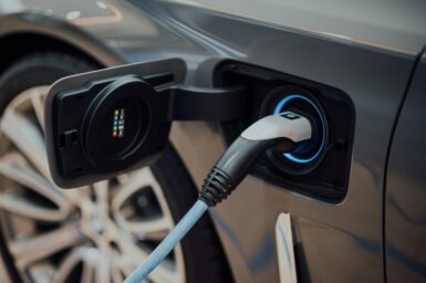 a plugged-in electric car