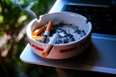 cigarettes in ashtray