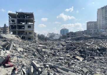 Aftermath of an Israeli airstrike in Gaza