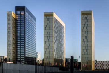 three buildings of the Court of Justice of the European Union in Luxembourg