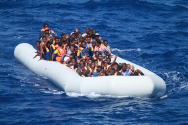 migrants on a boat