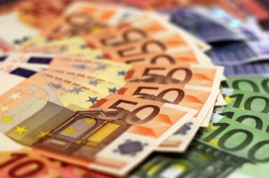 lots of euro banknotes