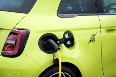 yellow electric car