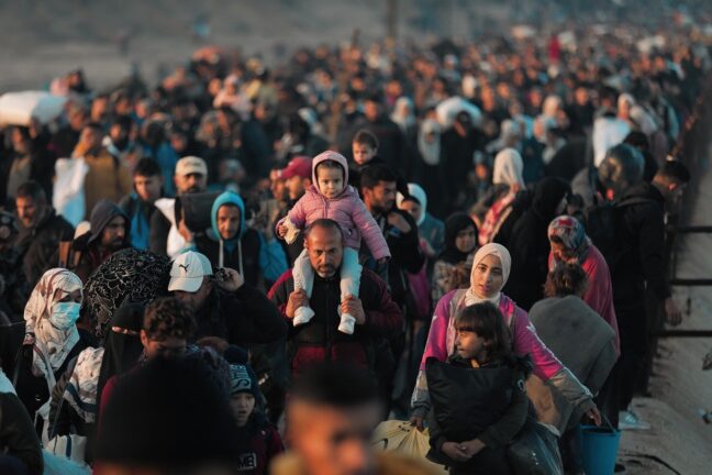 bunch of refugees