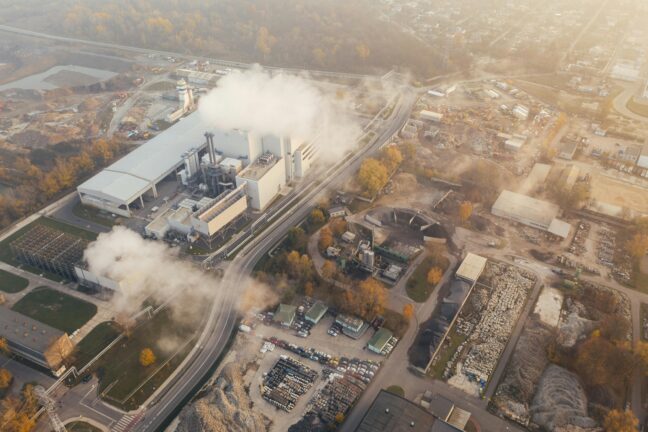 germany city gas plant smoking