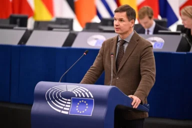 Paulius Saudargas (EPP, LTU) speaking in the European Parliament