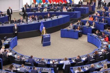 Commission President Ursula von der Leyen giving her State of the EU address