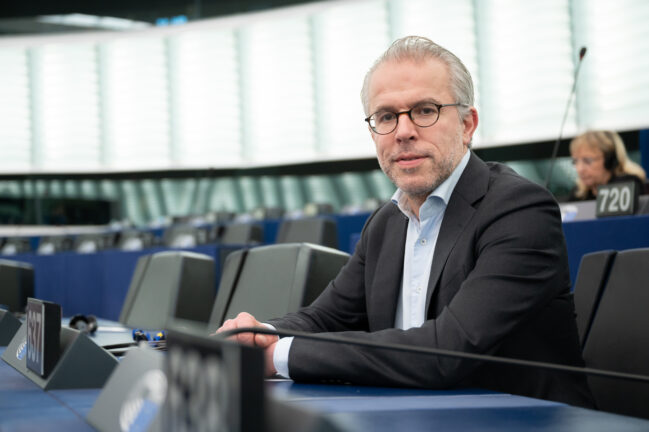 MEP Thijs Reuten (S&D/NED) in the EP in Strasbourg.