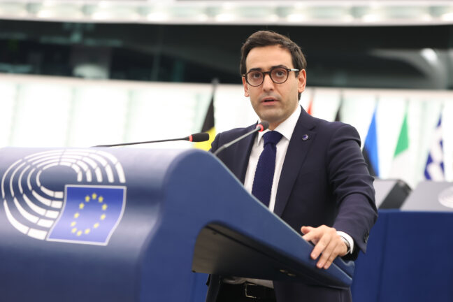 EVP and Commissioner for the Prosperity and Industrial Strategy, Stephane Sejournè, at the EP in Strasbourg.