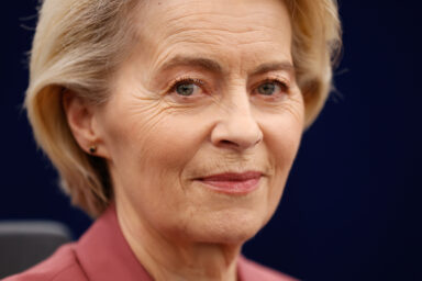 Ursula von der Leyen closeup portrait
