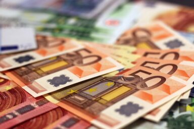 plenty of euro banknotes