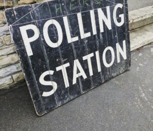 polling station sign