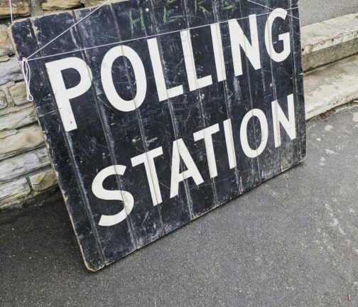 polling station sign