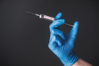a vaccine syringe