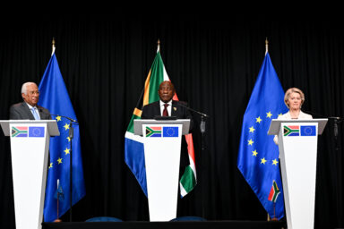 Costa, Ramaphosa, von der Leyen