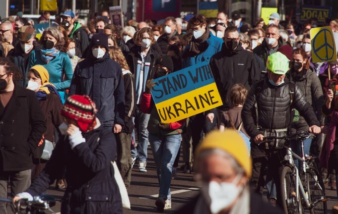 pro-Ukraine demonstrators