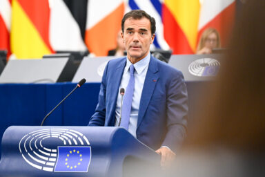 MEP Sandro Gozi during EP Plenary session - Promoting EU digital rules: protecting European sovereignty. Photo:EP