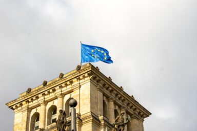 european flag reichstag