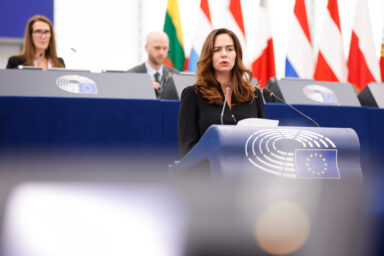 MEP Sarah Knafo during EP Plenary session. Photo: EP