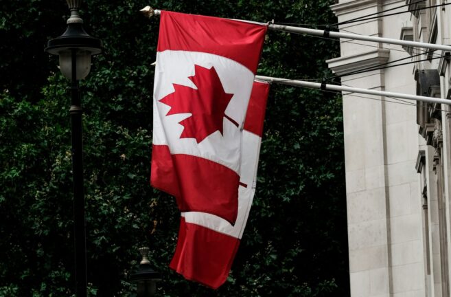 canadian flags