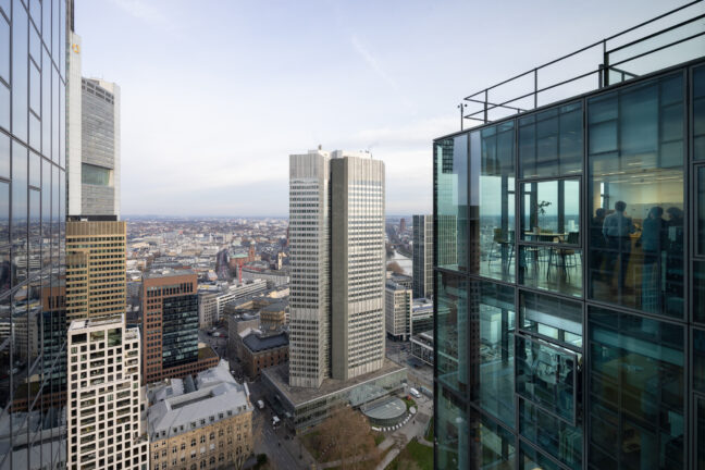 Architectutal photo of the Gallileo building, the new ECB Banking Supervision home, in Frankfurt, Germany, 2026