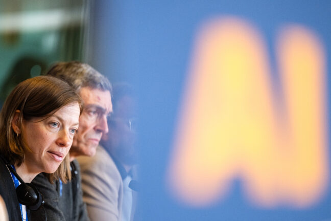 Members of European Parliament in a debate