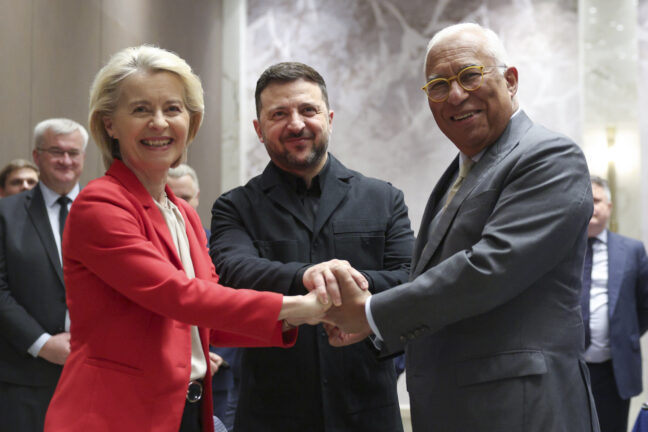 zelenskyy, von der leyen, costa