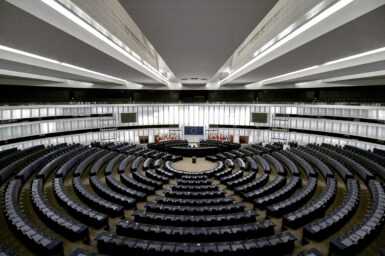 European Parliament plenary chamber in Strasbourg