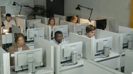 Crowded call centre