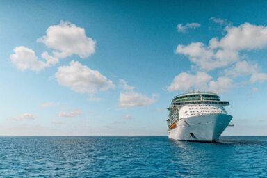 Cruise ship at sea