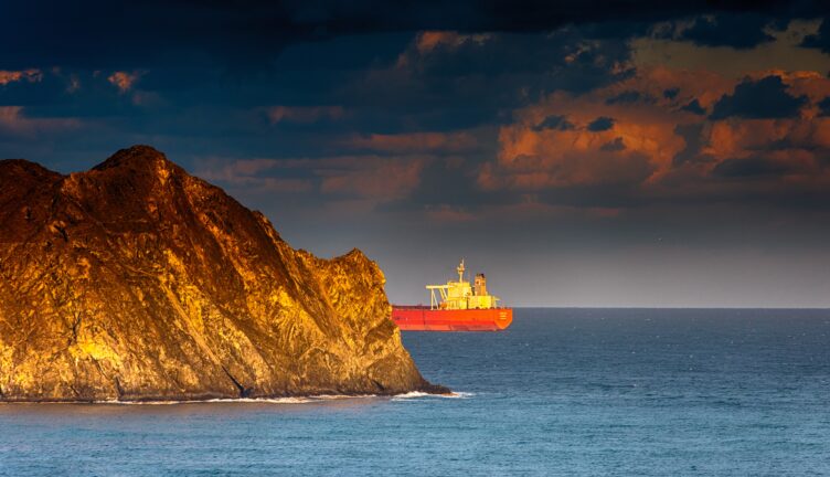 oil tanker at sea