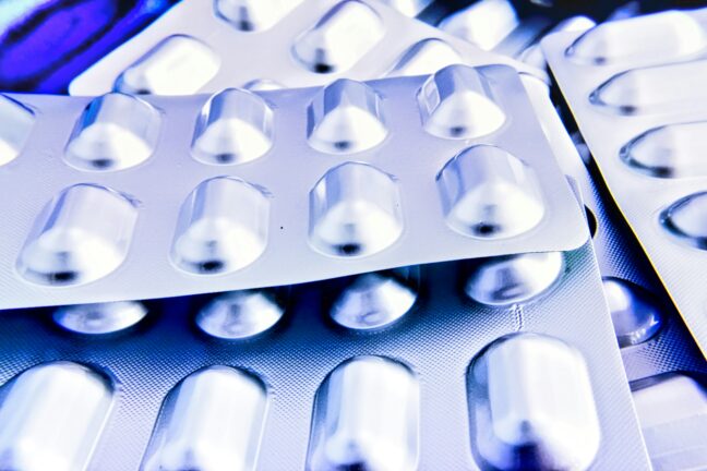 Blister pack of pills