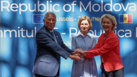 António Costa, Maia Sandu and Ursula von der Leyen