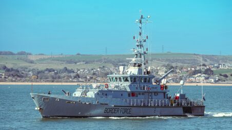 British Border Force vessel patrolling the English Channel