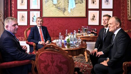 Robert Fico, Andrej Babiš, Péter Magyar and Donald Tusk