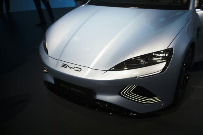 BYD Seal electric car on display