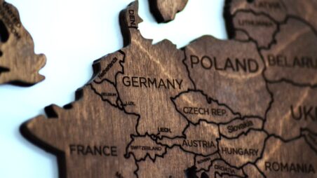 Wooden map of Europe